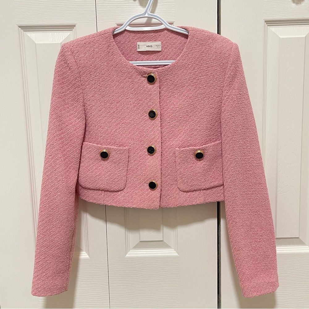 Mango Tweed Cropped Jacket - Picture 4 of 5